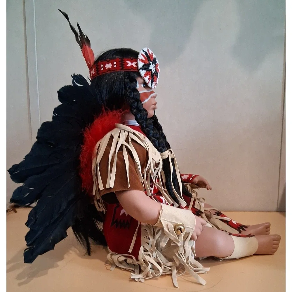 Timeless #1835/2500 Indian Doll With Covered Stick An Flute 18